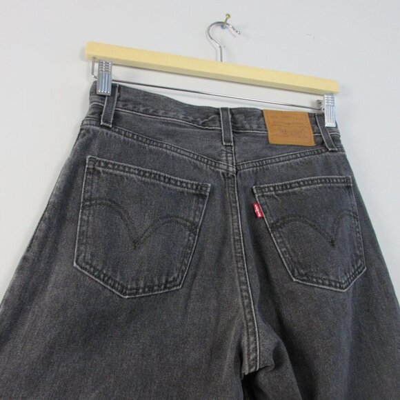 Levi's Premium Dad Jean 24 Black 100% Cotton Denim Baggy Streetwear Vintage 538 - Picture 9 of 15